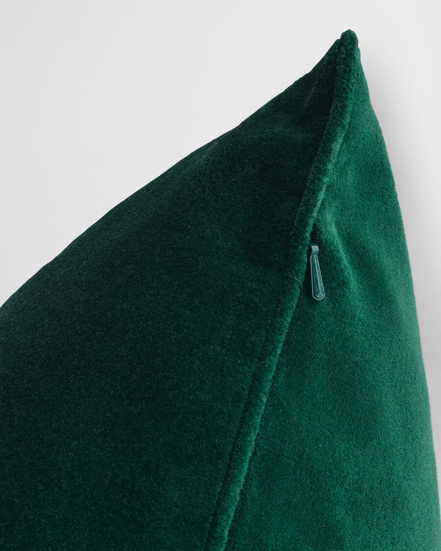 cuscino in velluto - tartan verde