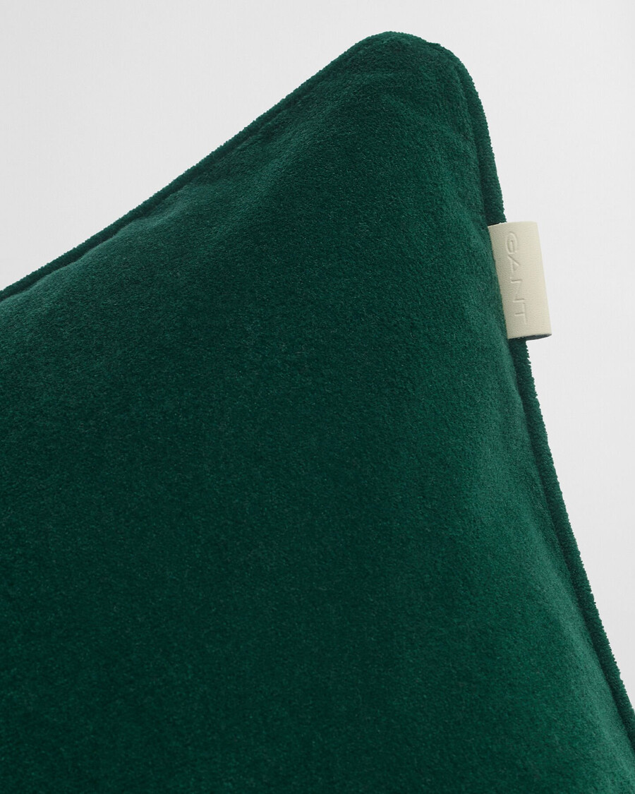 cuscino in velluto - tartan verde