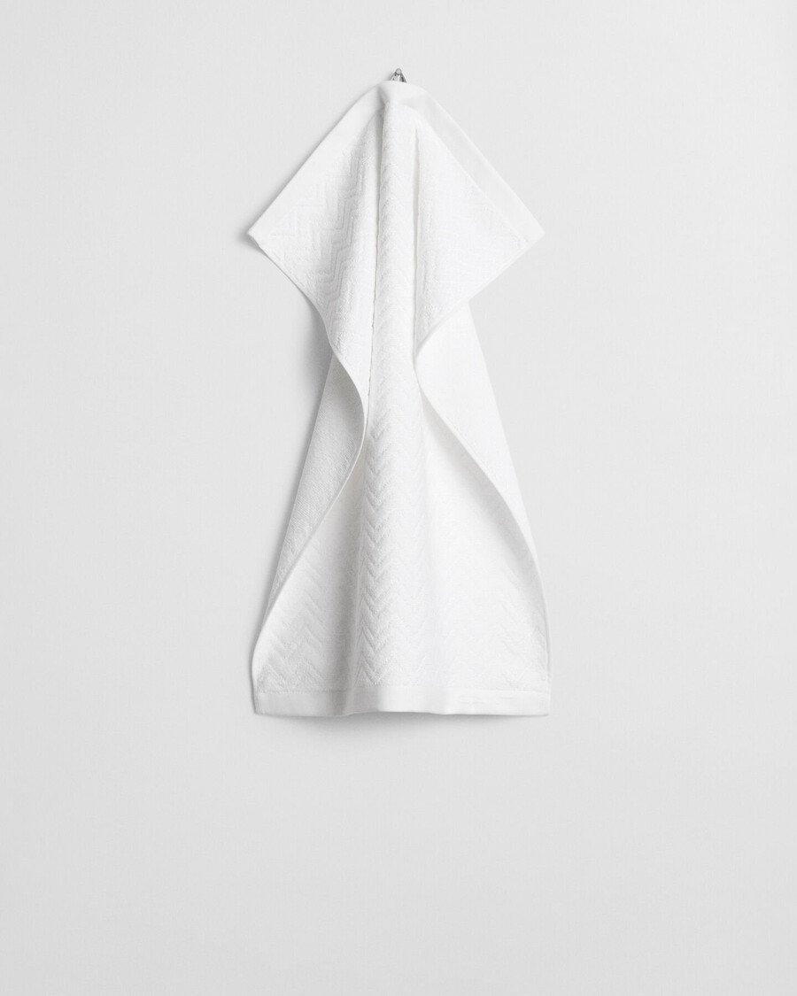 asciugamano jacquard spina di pesce 50x70 - bianco
