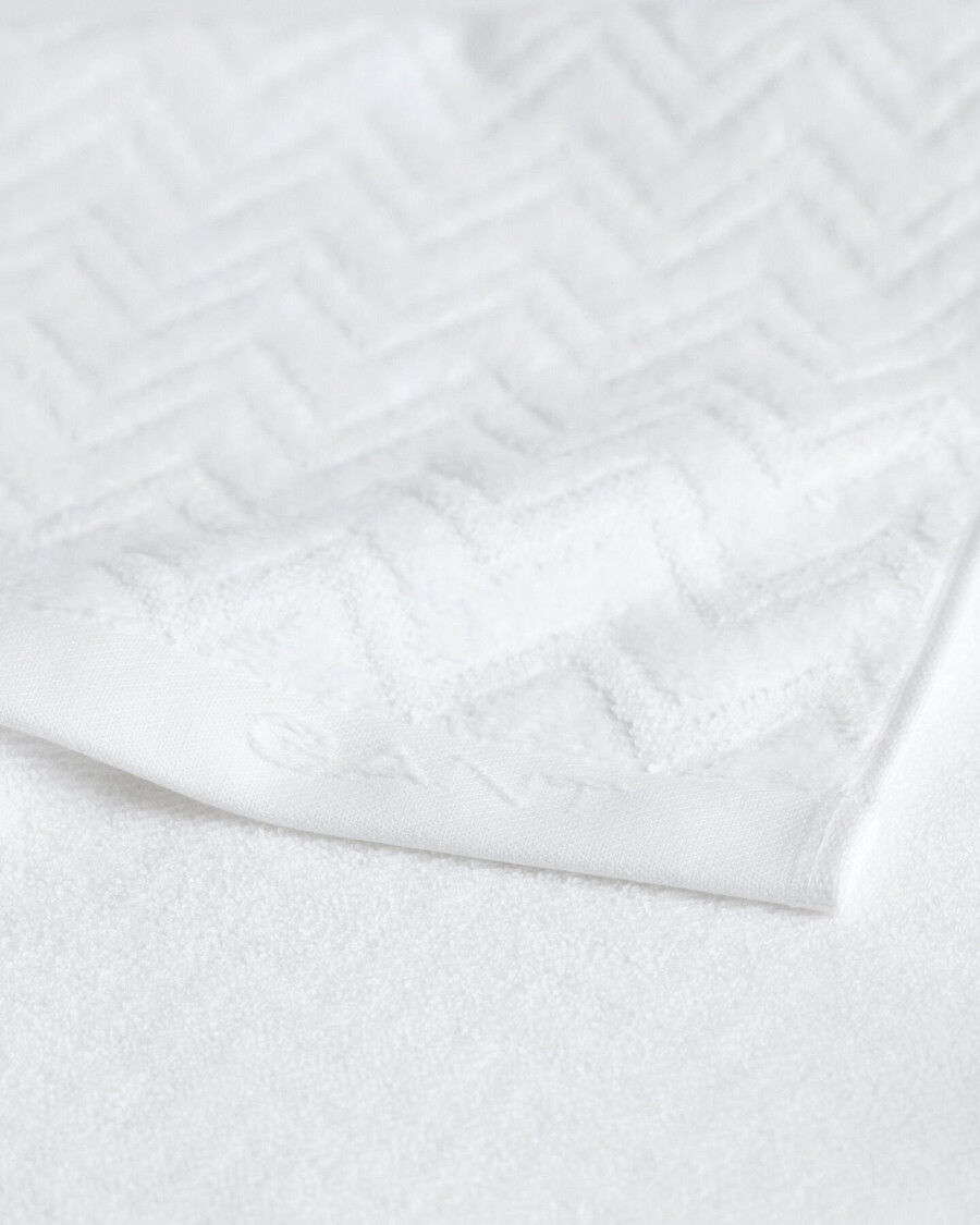 asciugamano jacquard spina di pesce 50x70 - bianco