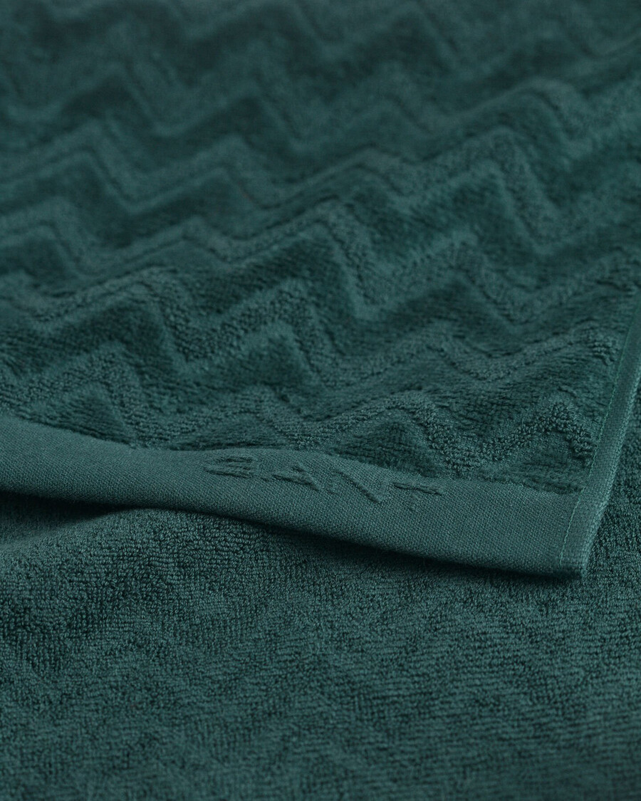 asciugamano jacquard spina di pesce 50x70 - verde tartan
