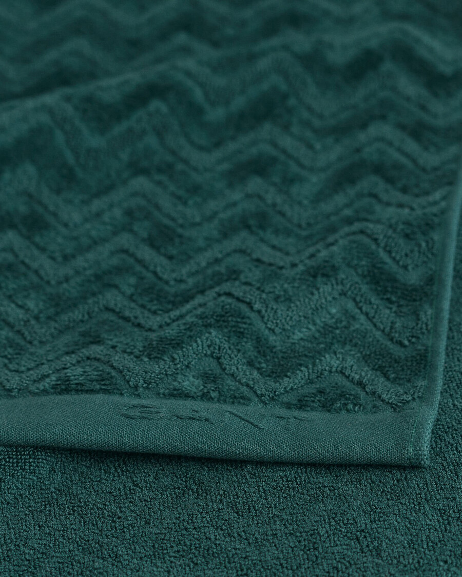 asciugamano jacquard spina di pesce 70x140 - verde tartan