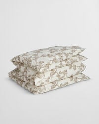 piumino matrimoniale con stampa ad albero - beige talpa