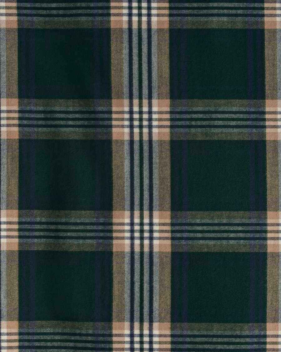 piumino matrimoniale in flanella per le vacanze - verde tartan