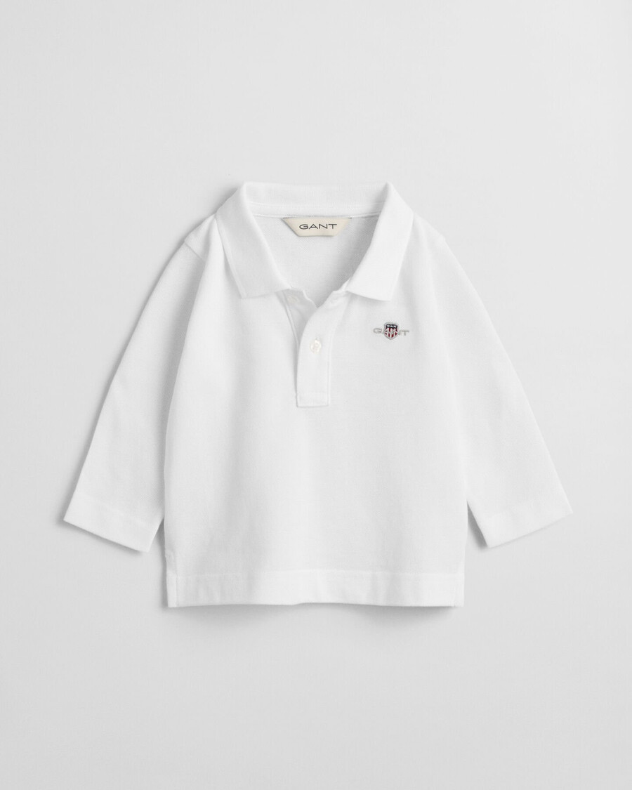 baby shield piqué rugger - bianco