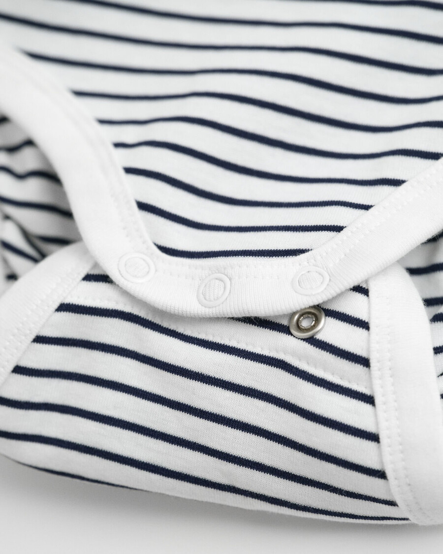 body a righe per neonati - bianco
