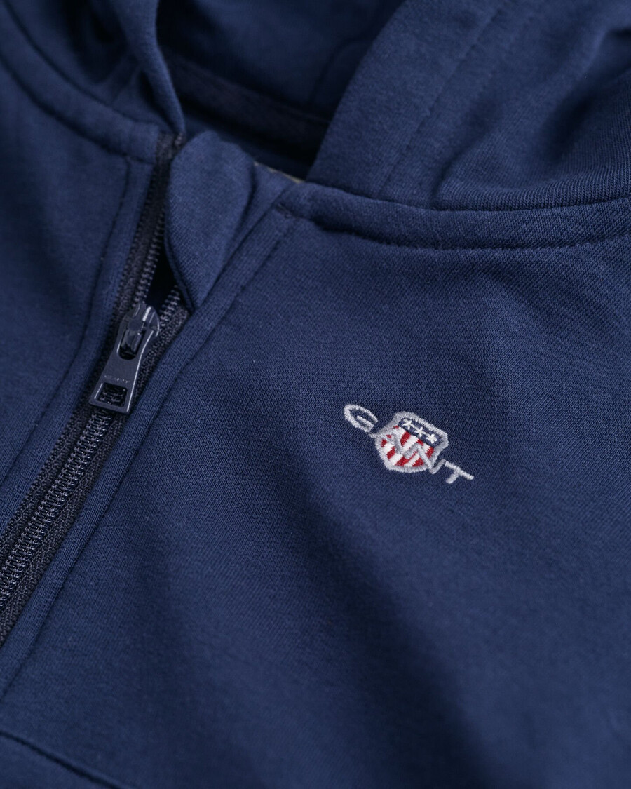 felpa con cappuccio baby shield zip - marina