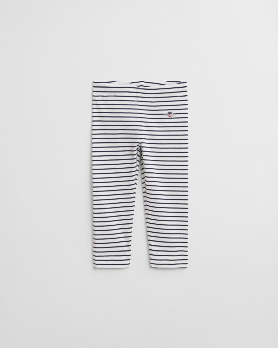 leggings a righe baby shield - bianco