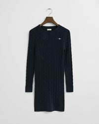 abito in maglia di cotone elasticizzato per ragazze adolescenti - blu sera