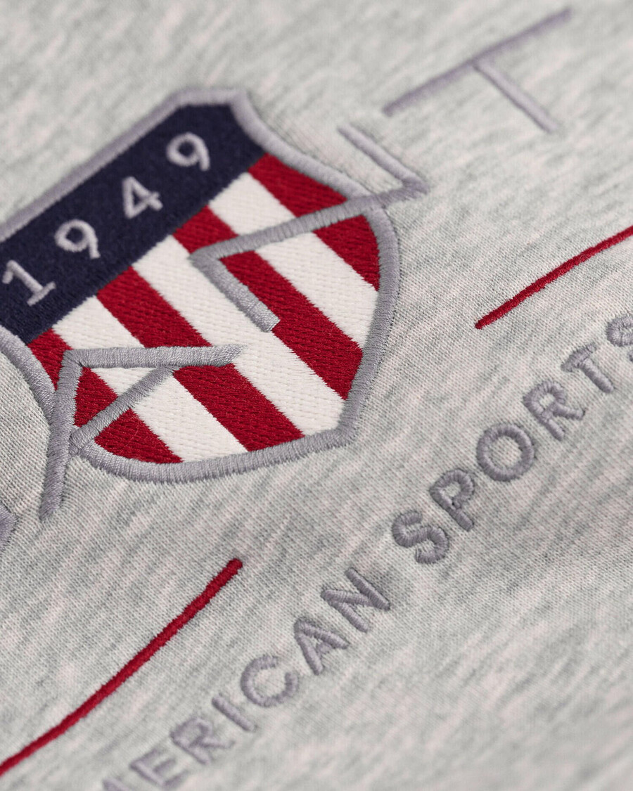 felpa con cappuccio kids archive shield - grigio chiaro melange