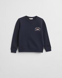 felpa girocollo con grafica nh per bambini - blu sera