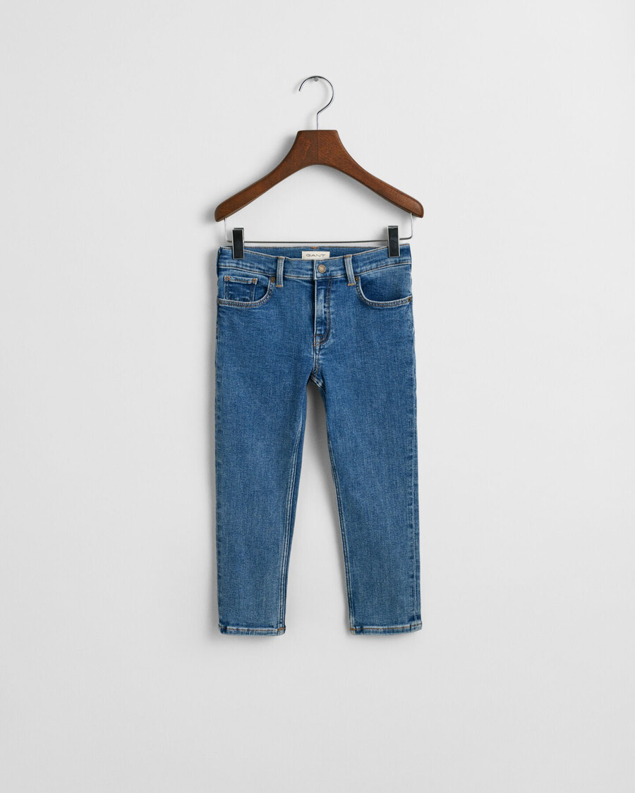 jeans slim fit per bambini - blu medio