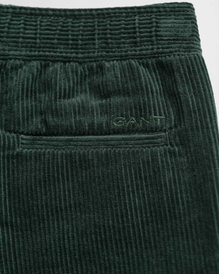 pantaloni pullon in velluto a coste per bambini - verde tartan
