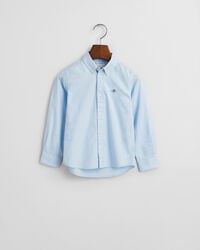 camicia oxford kids shield - capri blue