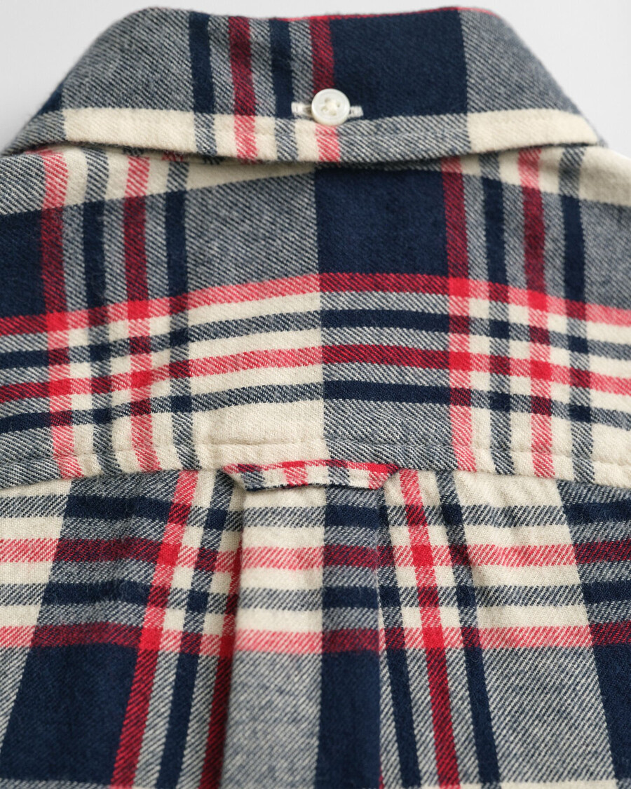 camicia in flanella a quadri per bambini - rosso rubino