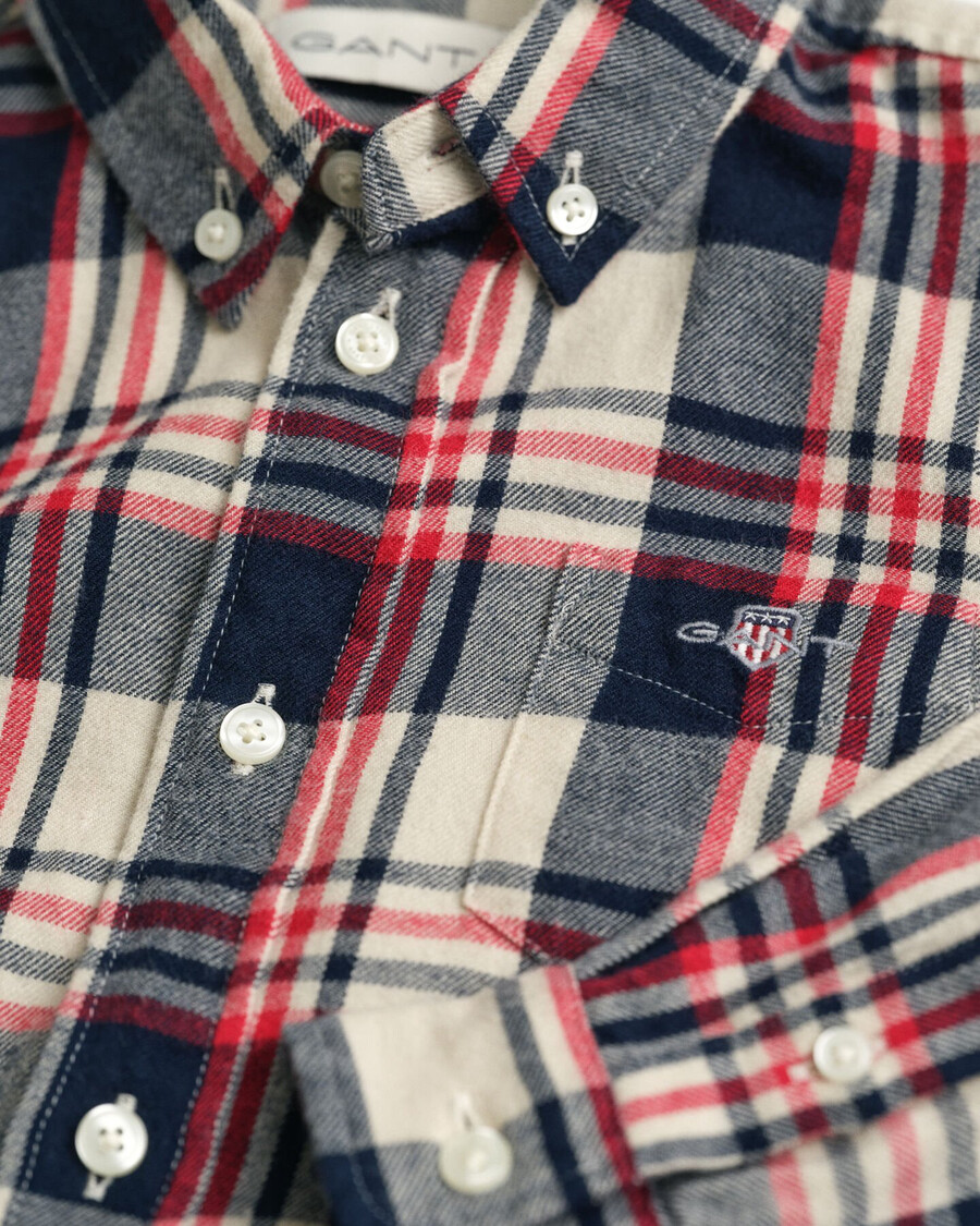 camicia in flanella a quadri per bambini - rosso rubino