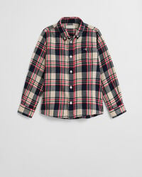 camicia in flanella a quadri per bambini - rosso rubino