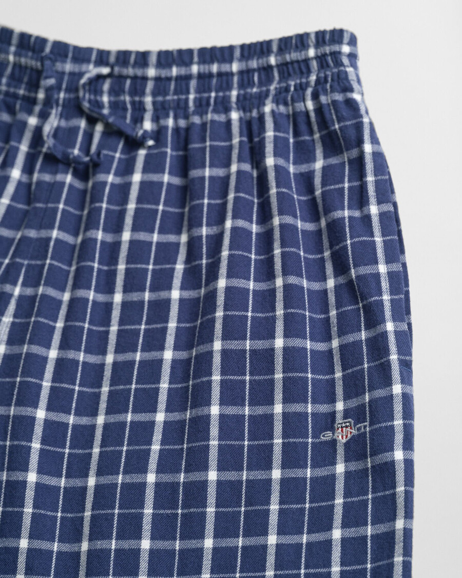 pantaloni del pigiama in flanella a quadri per adolescenti - blu persiano
