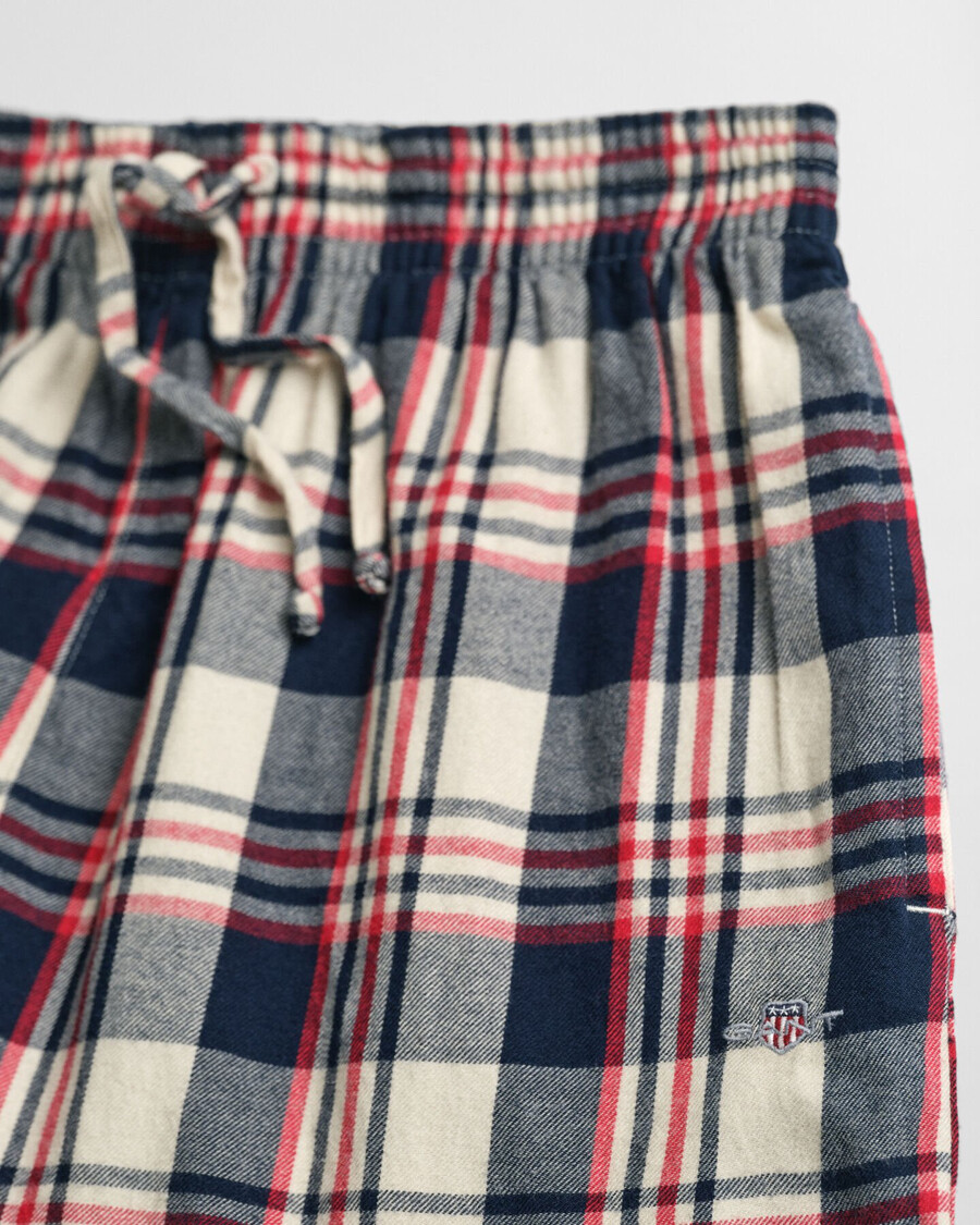 pantaloni del pigiama in flanella a quadri per adolescenti - rosso rubino