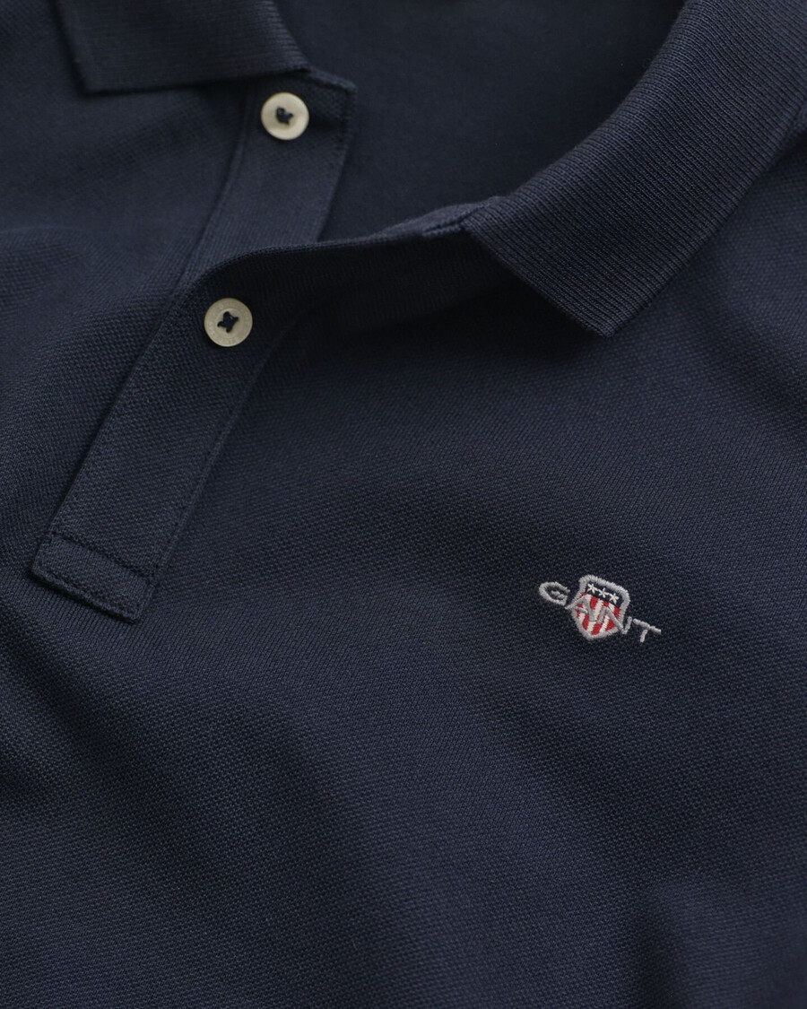 polo teens shield piqué - blu sera