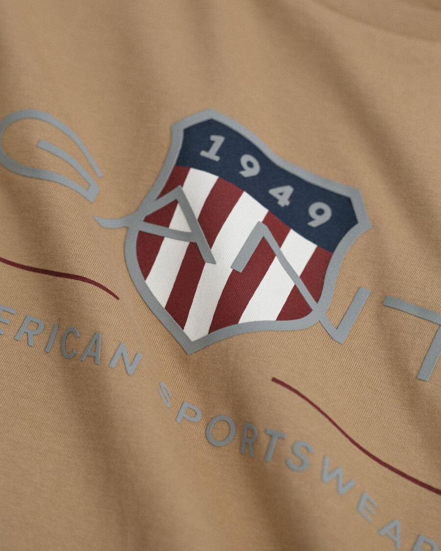maglietta teens archive shield - cachi scuro