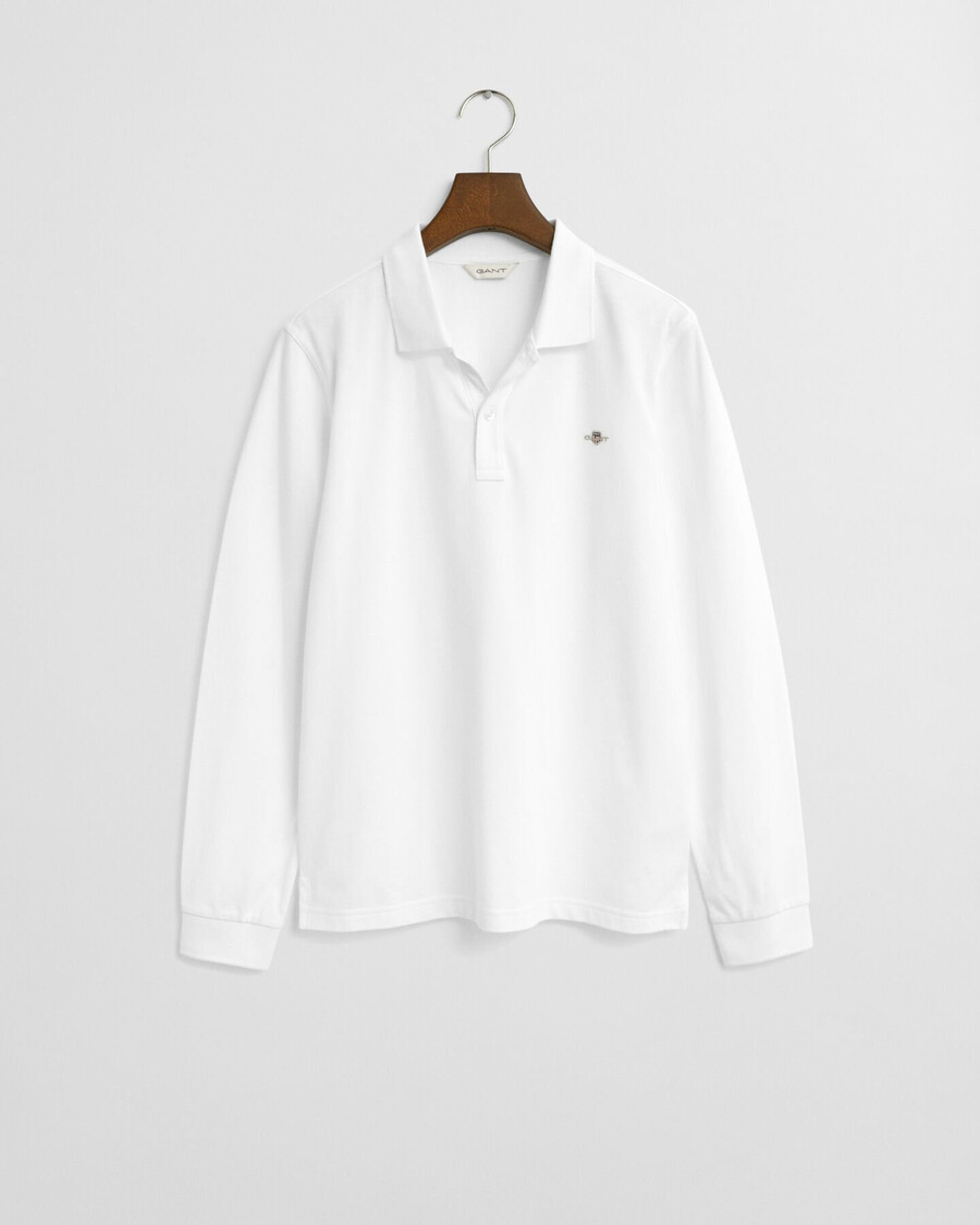 teens shield piqué rugger - bianco
