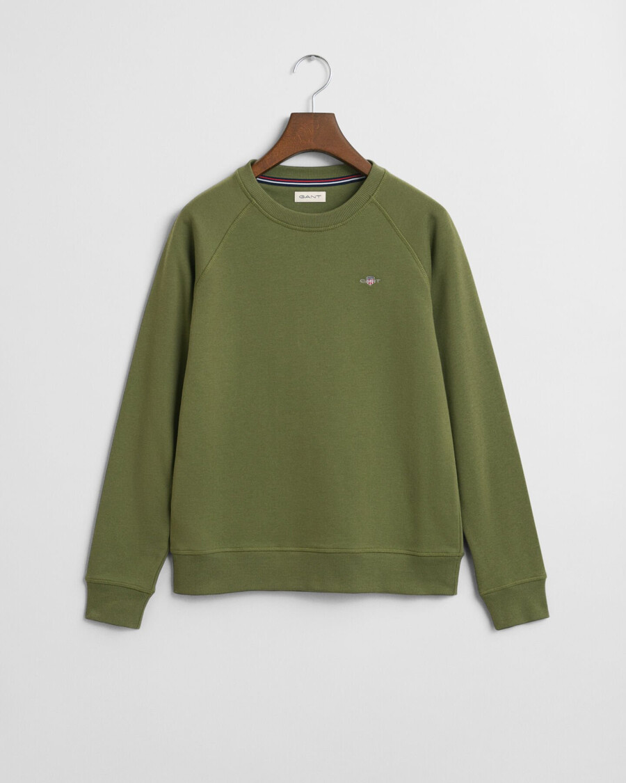 felpa girocollo teens shield - verde oliva