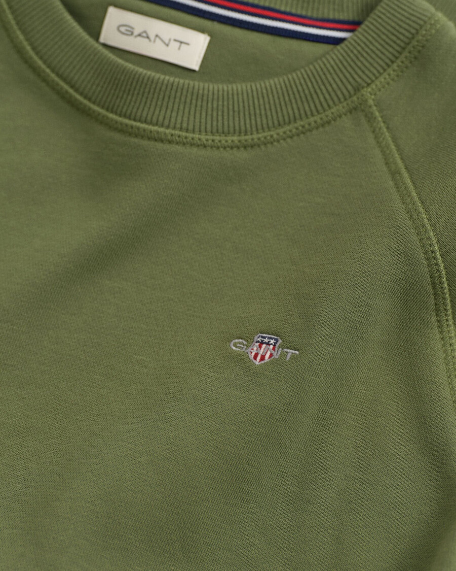 felpa girocollo teens shield - verde oliva