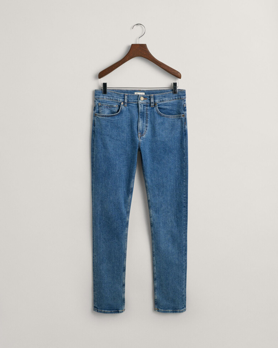 jeans slim fit per ragazzi adolescenti - blu medio