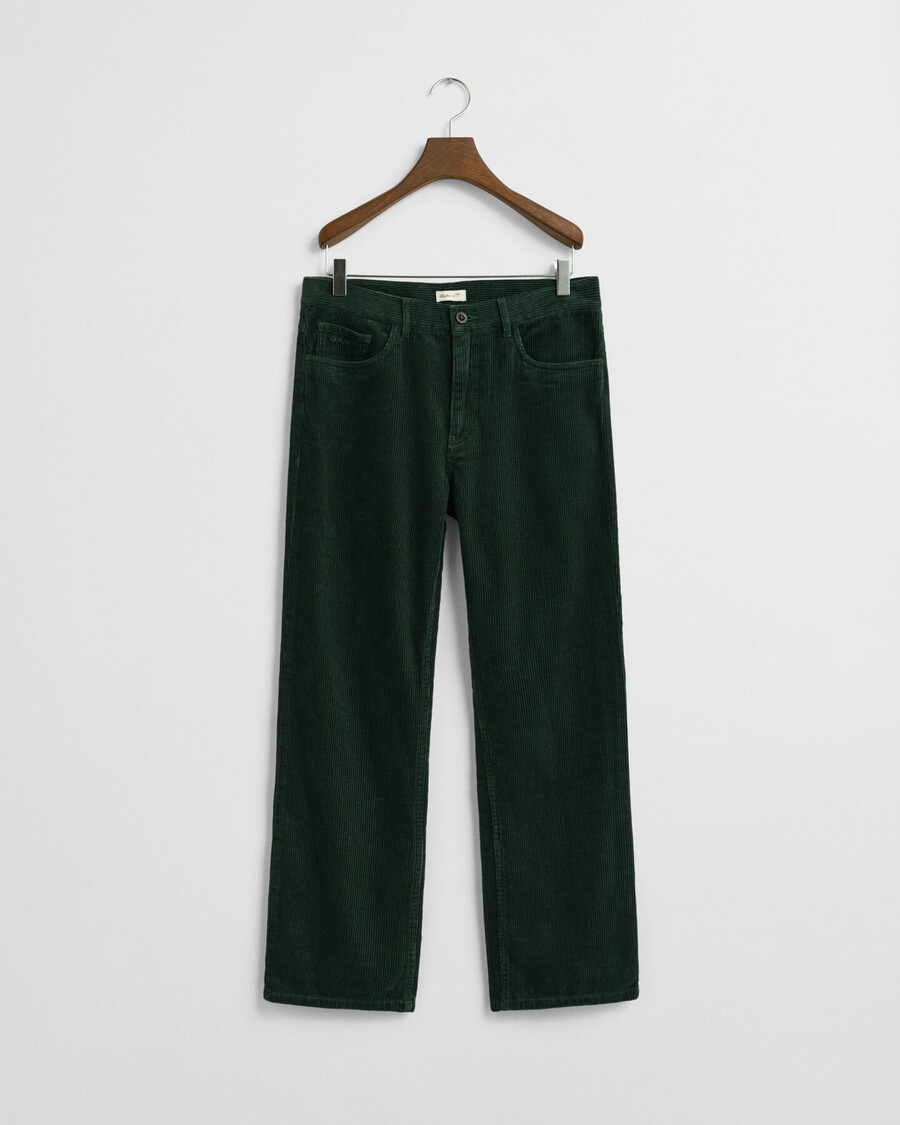 pantaloni in velluto a coste a 5 tasche per ragazzi - verde tartan