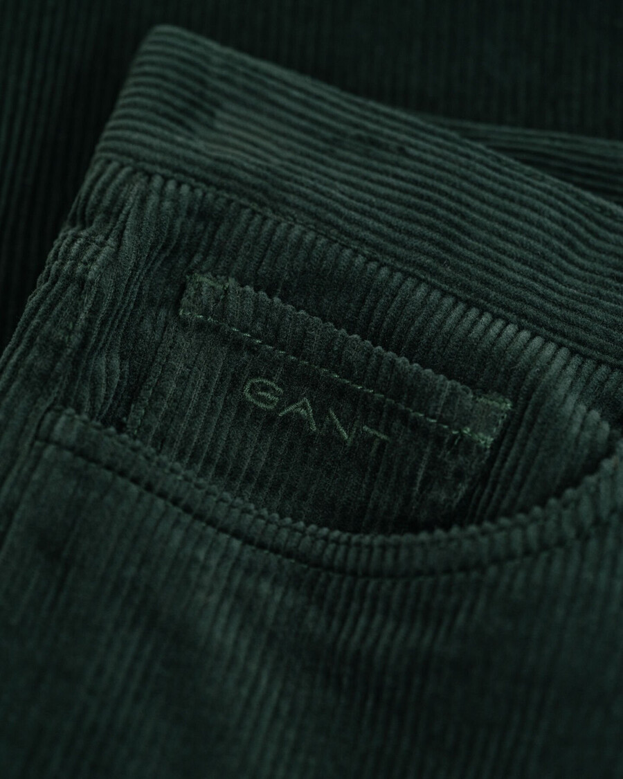 pantaloni in velluto a coste a 5 tasche per ragazzi - verde tartan