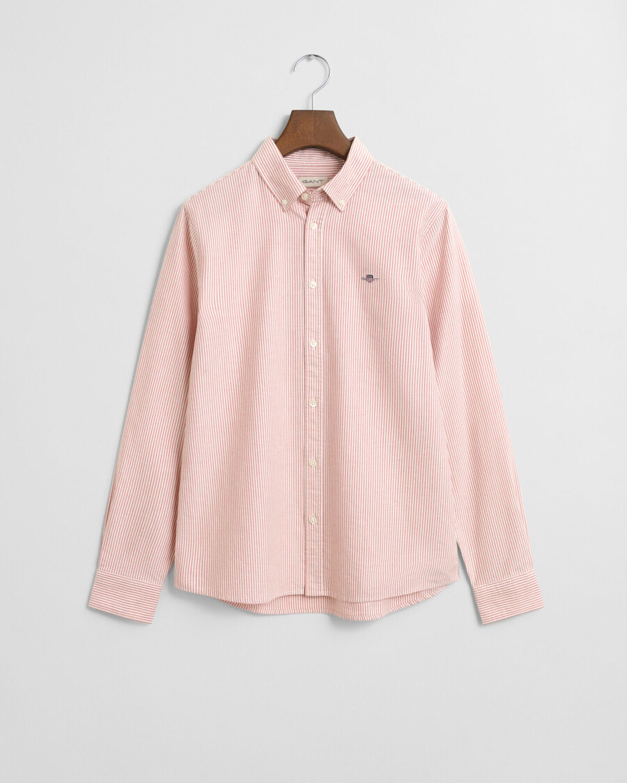 camicia oxford a righe per adolescenti - arancione intenso