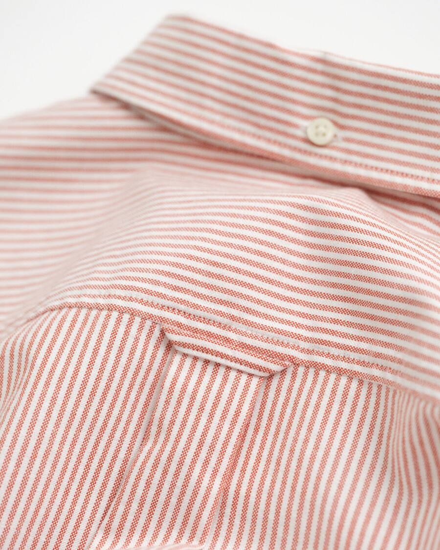 camicia oxford a righe per adolescenti - arancione intenso