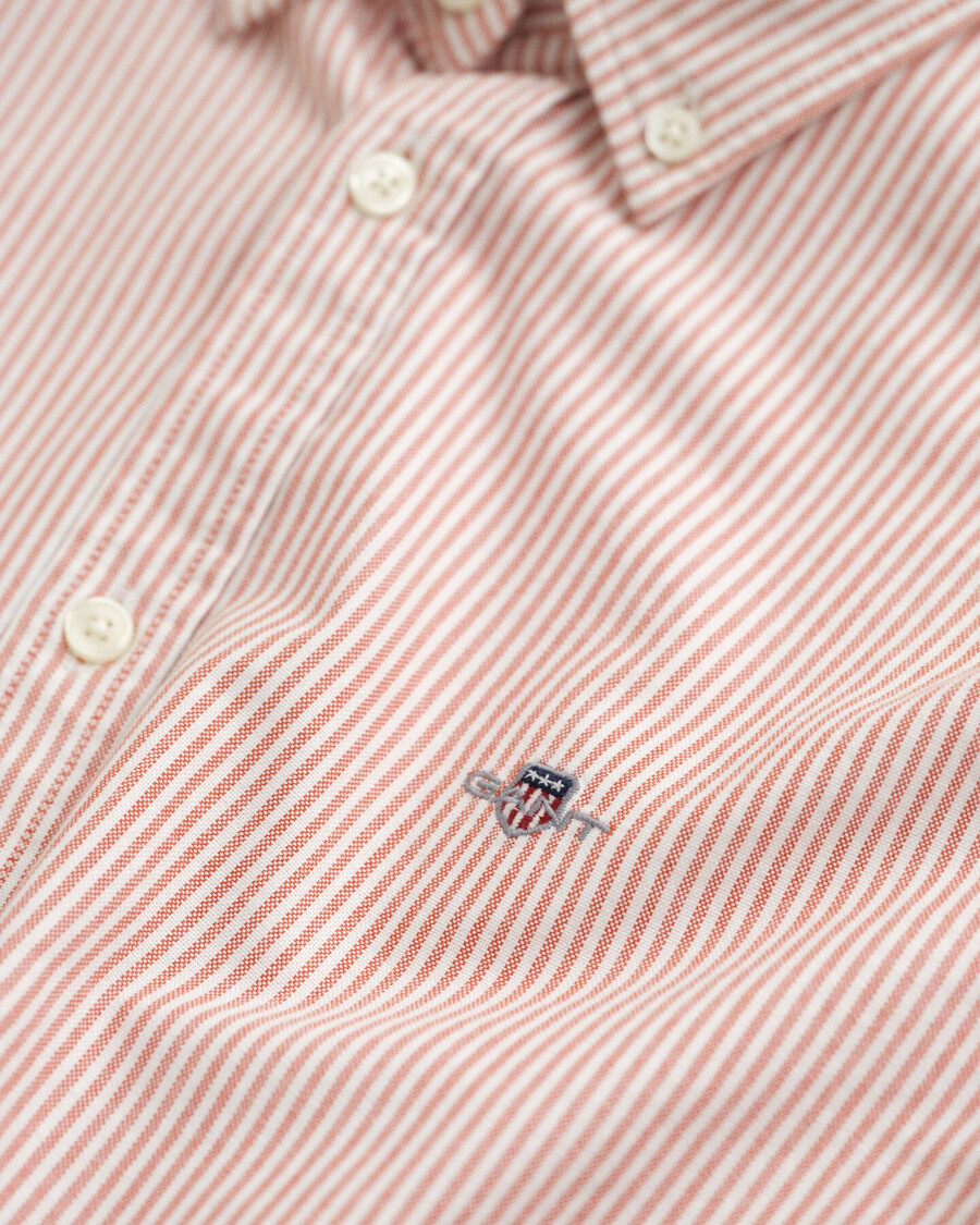 camicia oxford a righe per adolescenti - arancione intenso