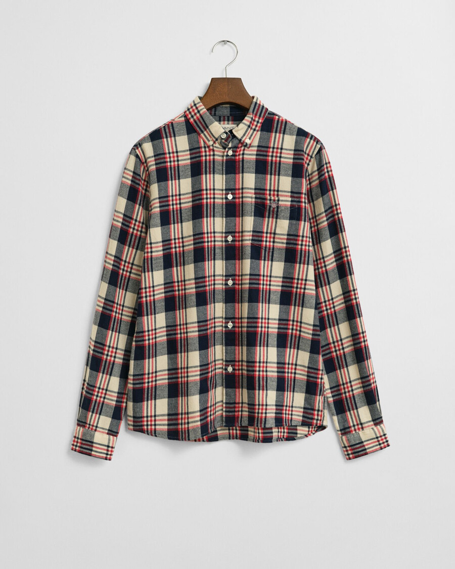 camicia in flanella a quadri per adolescenti - rosso rubino