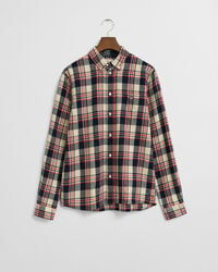 camicia in flanella a quadri per adolescenti - rosso rubino