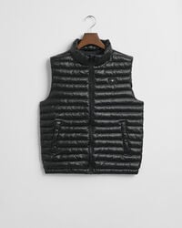 gilet imbottito leggero e lucido per adolescenti - nero