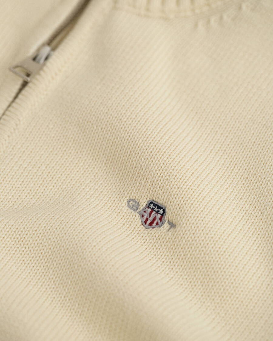maglione casual in cotone con mezza zip per adolescenti - crema