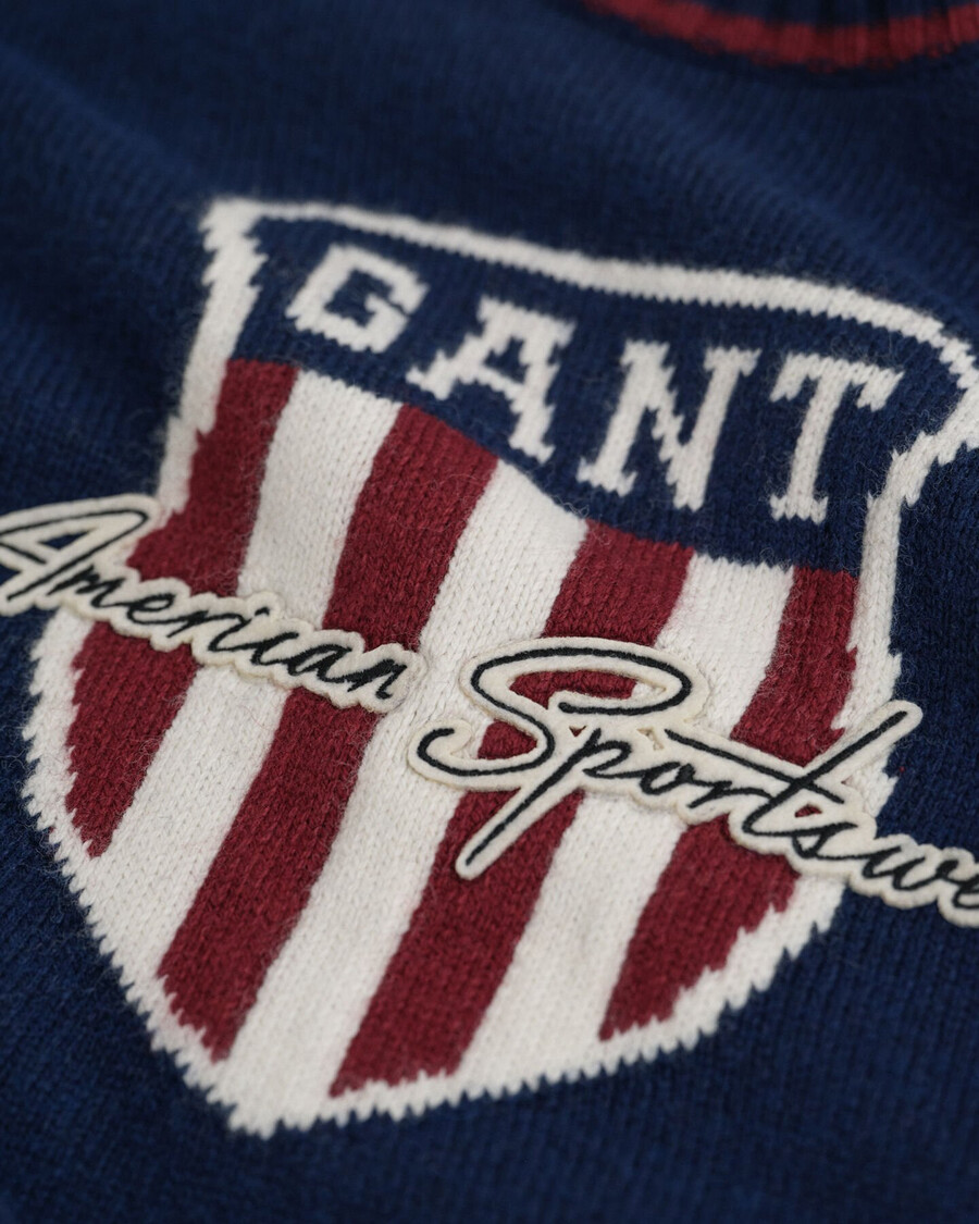 maglione lavorato a maglia con grafica per adolescenti - blu sera