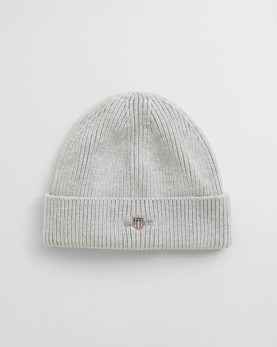 berretto in cotone teens shield - grigio chiaro melange