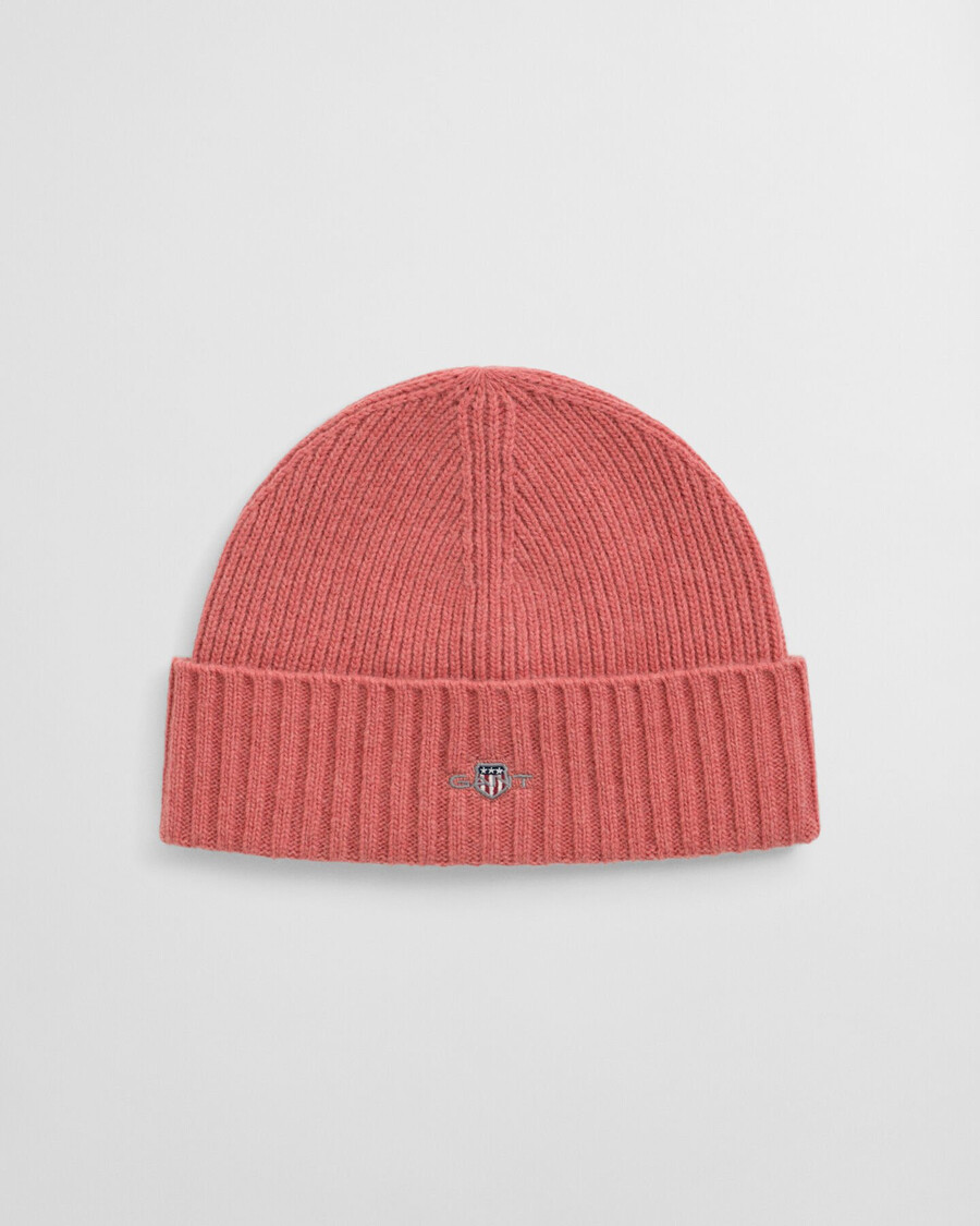 berretto di lana teens shield - faded brick