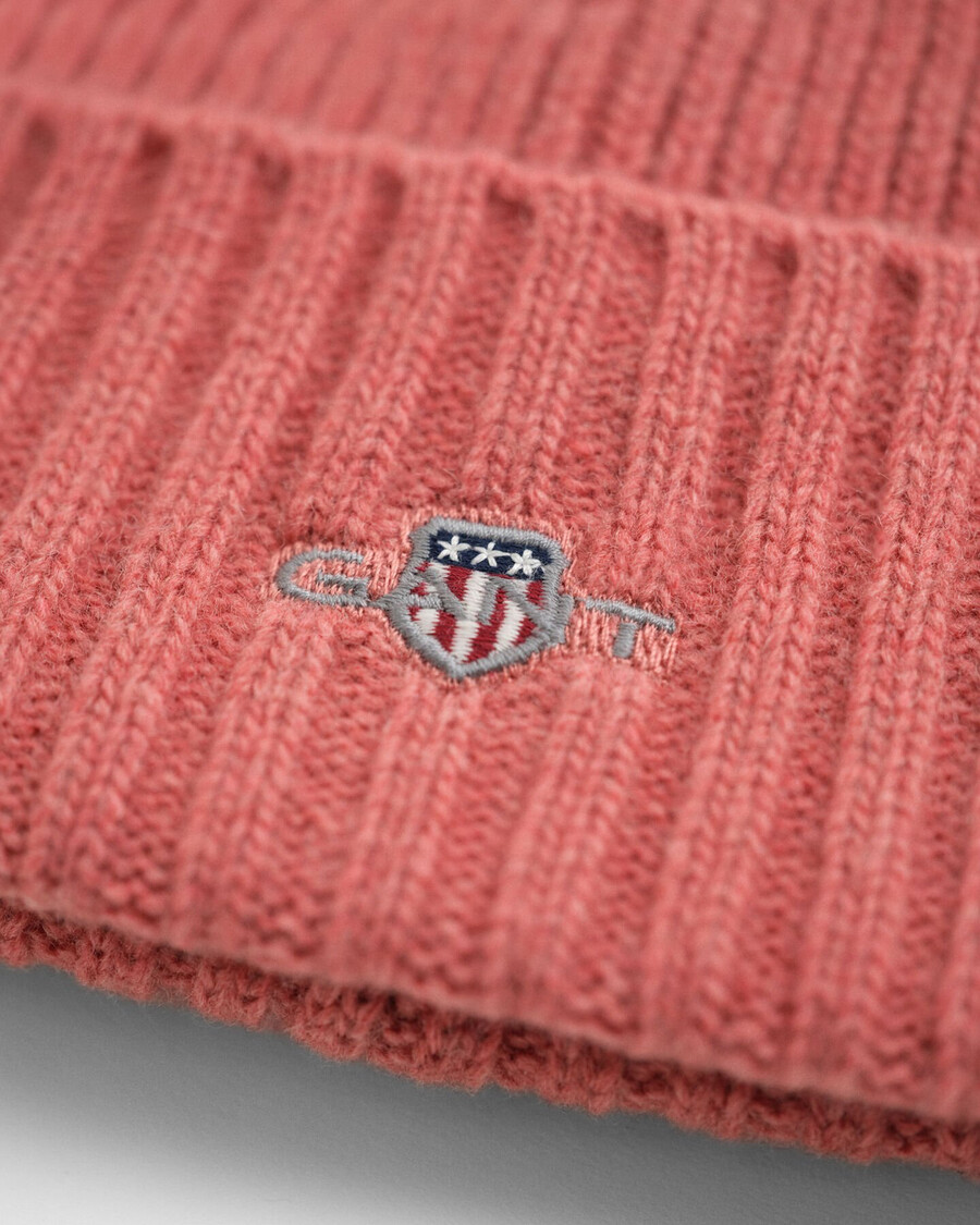 berretto di lana teens shield - faded brick
