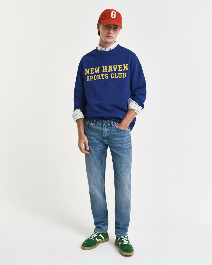 jeans slim fit - blu medio consumato
