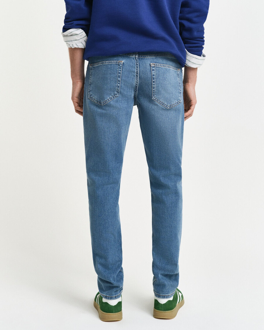 jeans slim fit - blu medio consumato