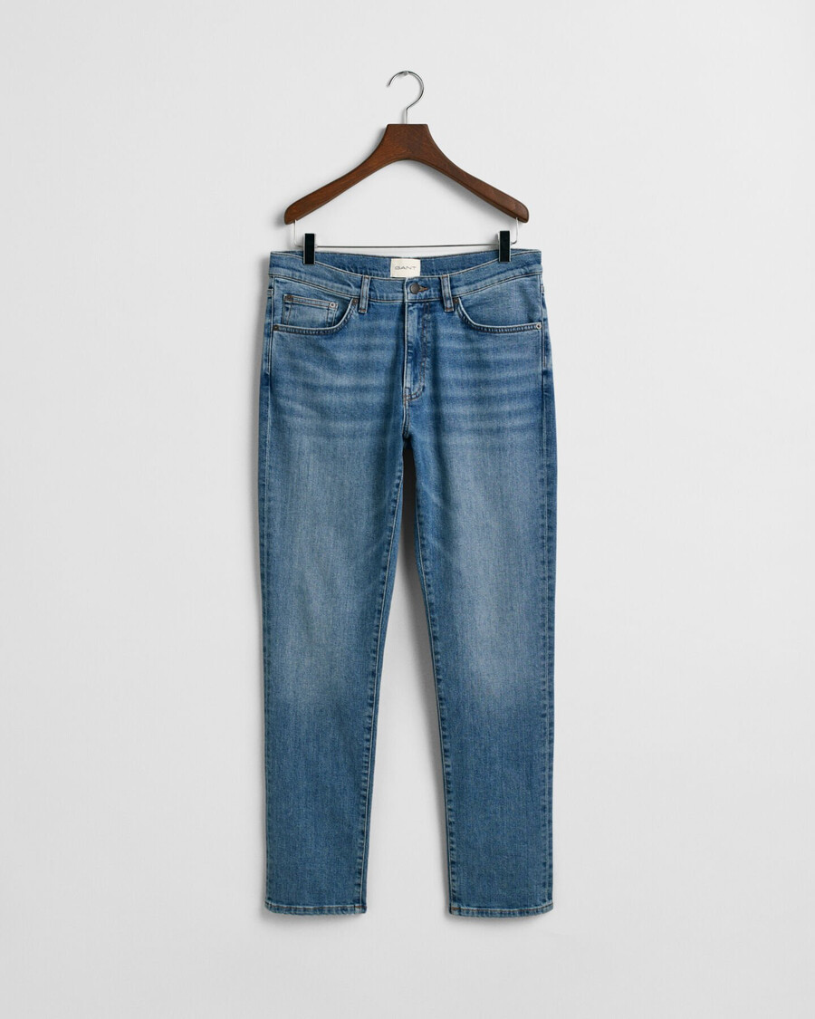 jeans slim fit - blu medio consumato