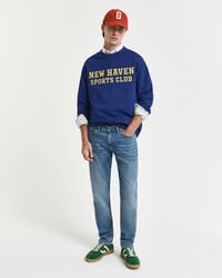 jeans slim fit - blu medio consumato