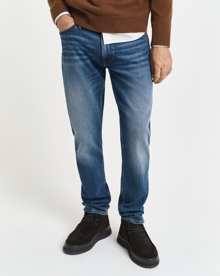 jeans slim fit - blu medio vintage