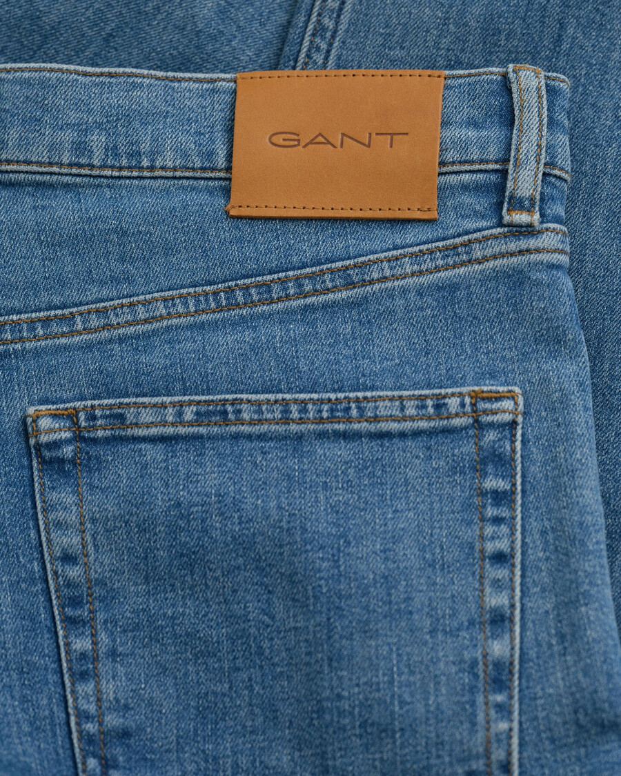 jeans slim fit con lavaggio pulito - blu medio consumato