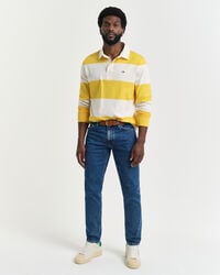 jeans slim fit con lavaggio pulito - blu medio vintage