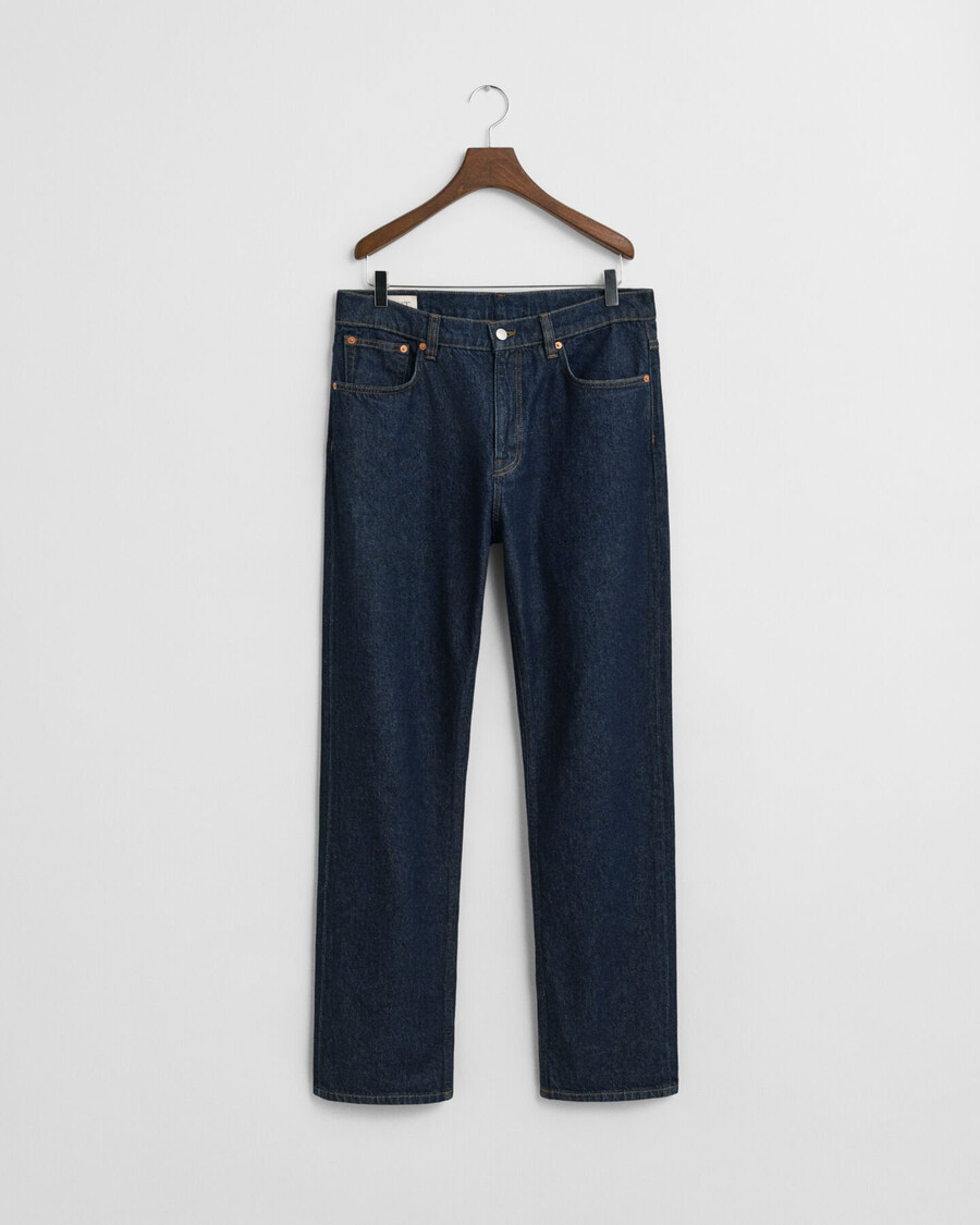 jeans straight fit - blu scuro grezzo